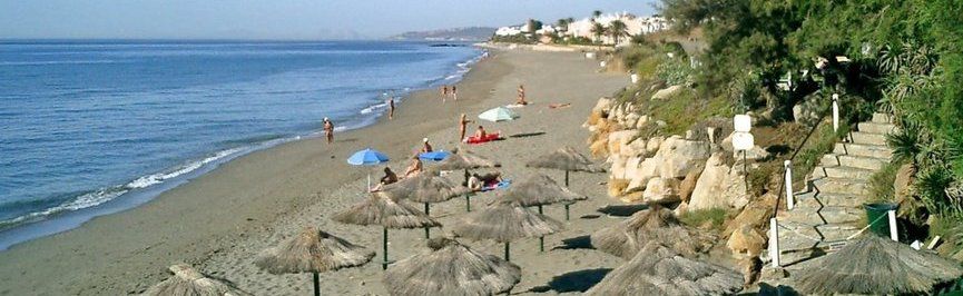 Испания пляжи курорта Эстепона на  Коста дель Соль