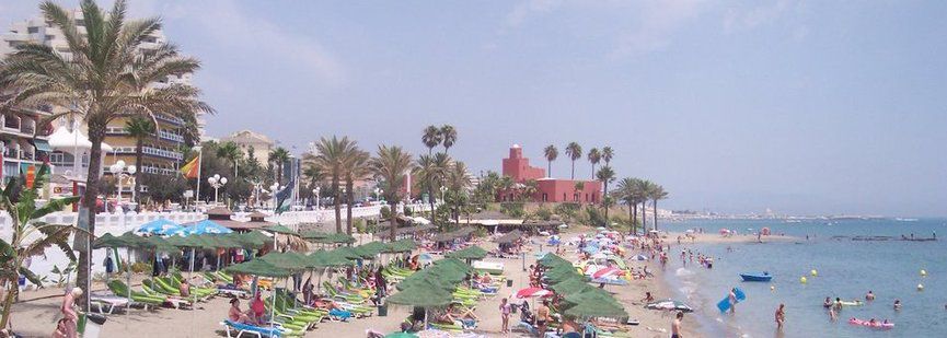 Испания пляжи курорта Бенальмадена Коста дель Соль