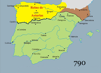 Карта испанской реконкисты