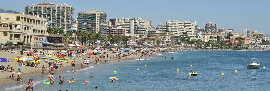 Испания пляжи курорта Бенальмадена Коста дель Соль